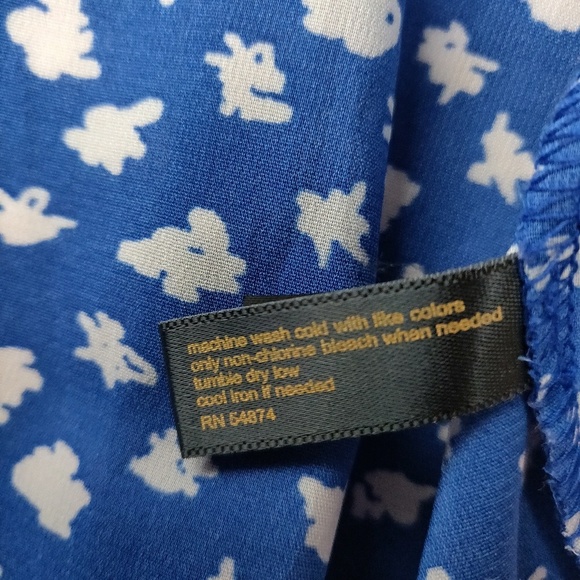 The Limited Outback Red blue white print top d11 - Picture 7 of 8